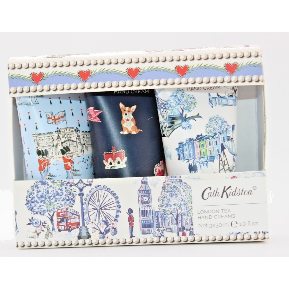 Cath Kidsten 3 pc London Tea Hand Creams 1fl oz ea NIB Vegan